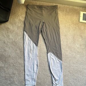Lululemon Gray and White Colorblock Leggings